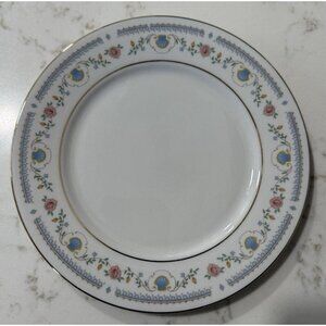 Tivoli 8305 China Set of 4 Sango Floral Seashell Salad/Dessert Plates Gold Rim